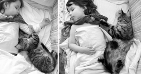 Autistės mergytės ir jos katės draugystė (foto)