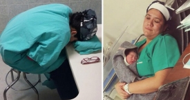 Miegančios gydytojos nuotrauka sulaukė netikėtos reakcijos (foto)