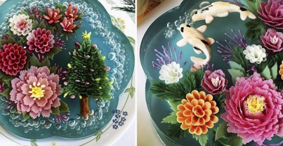 Naujiena: neregėto grožio 3D želė tortai (foto)