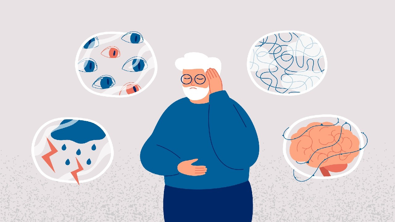 Alzheimerio liga – progresuojanti smegenų liga, sukelianti atminties, mąstymo ir elgesio sutrikimus.