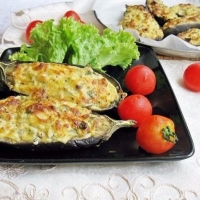 Baklažanai su varškės įdaru