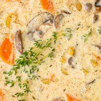 Kreminė sriuba su ryžiais ir grybais
