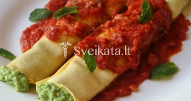 Cannelloni makaronai su špinatais