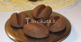 Sausainiai su šokoladu „Kavos pupelės“