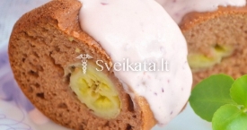 Šokoladinis pyragas su bananais