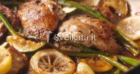 Česnakinė vištiena (graikiškas receptas)