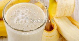 Saldus bananinis kokteilis metantiems svorį