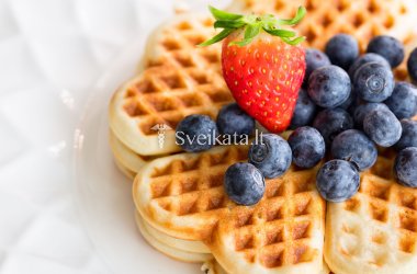 Širdelės formos blynai su varške