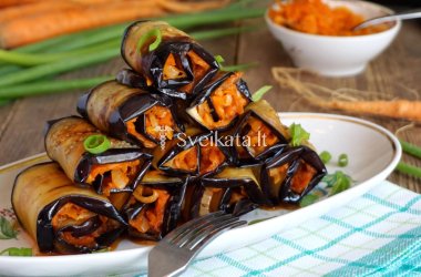 Baklažanų suktinukai su morkomis